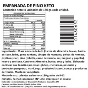 Empanada de Pino Keto con Carne de Ternero de Libre Pastoreo, 4 unidades (680 g), Tremus